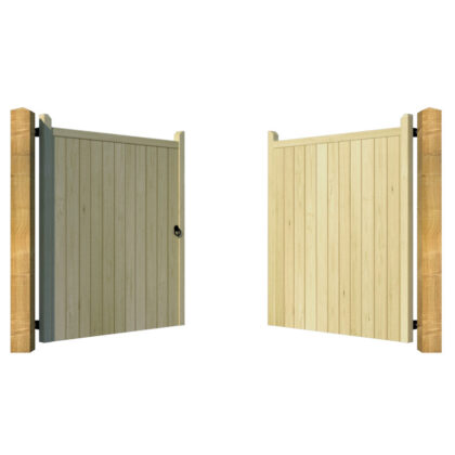 Wooden Driveway Gate - The Brentwood - open