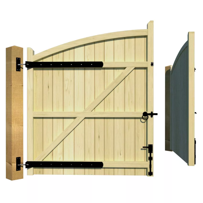 Wooden Driveway Gate - The Chappelwood - rear 2