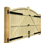 Wooden Driveway Gate - The Chappelwood - rear 3