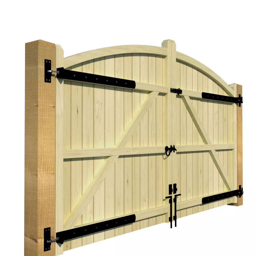Wooden Driveway Gate - The Chappelwood - rear 3
