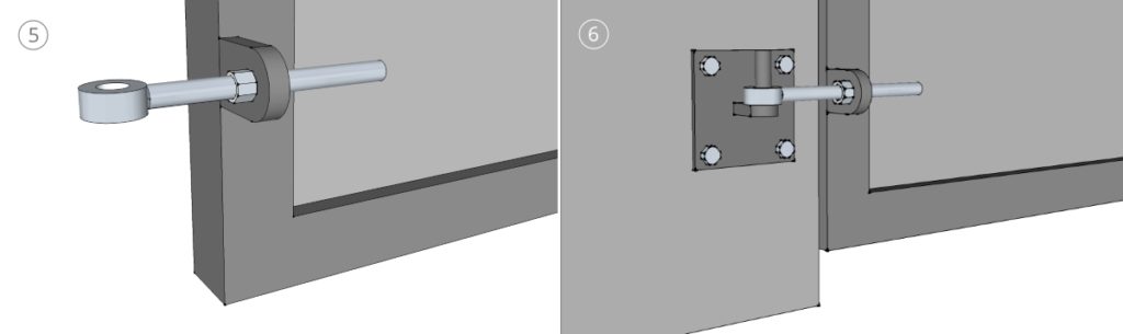 Placing gate on gate hinge 2