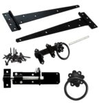 18" Black Tee Hinge Set