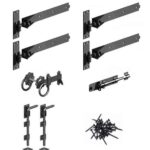 24" Adjustable Black Complete Hinge Set