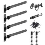 36" Adjustable Black Complete Hinge Set