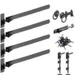 48" Adjustable Black Complete Hinge Set