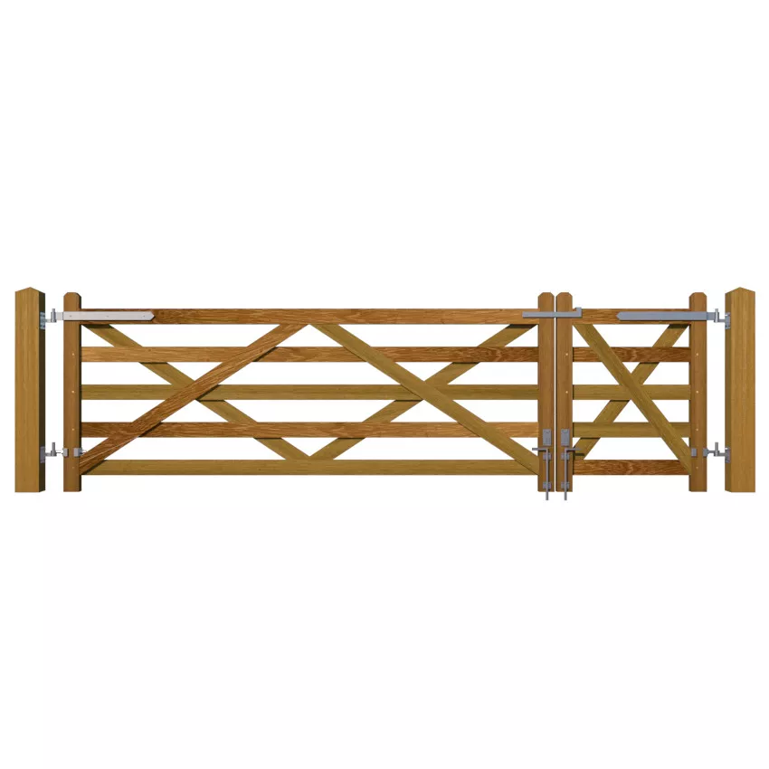 Hardwood 5 Bar Field Gate & Access - Image 3
