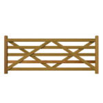 5 Bar Field Gate - hardwood iroko
