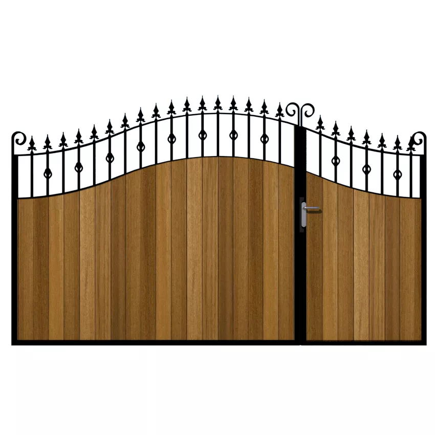 Aberdeen Iroko Split Driveway Gate