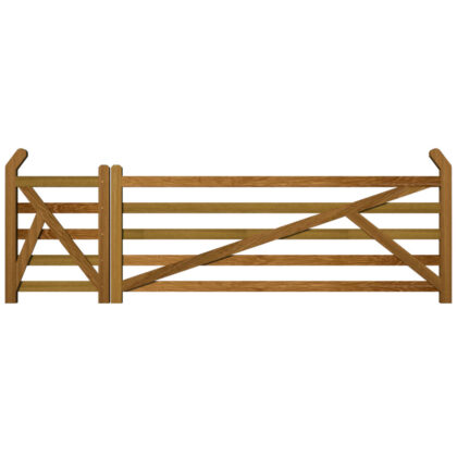 Arch Top Field Gate in Iroko Hardwood
