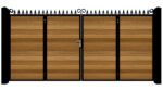 Bi-fold Gates Metal Framed with Hardwood - The Dartford