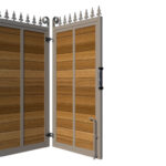 Bi-fold Gates Metal Framed with Hardwood - The Dartford - 3+1 rear