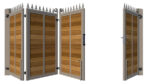 Bi-fold Gates Metal Framed with Hardwood - The Dartford - 3+1 rear