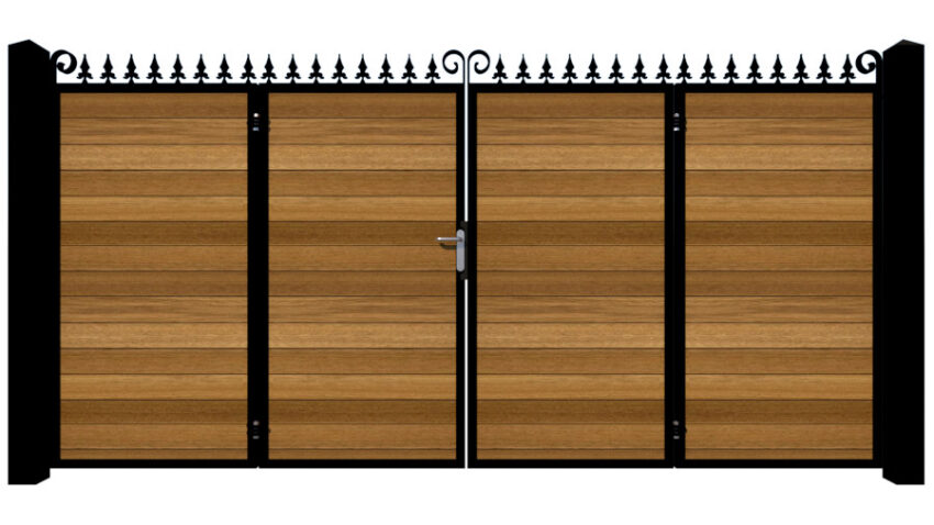 Bi-fold Gates Metal Framed with Hardwood - The Dartford