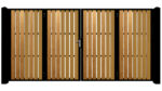 Bi-fold Gates Metal Framed with Hardwood - The Henley