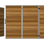 Bi-fold Gates Metal Framed with Hardwood - The Malvern - 3+1 open
