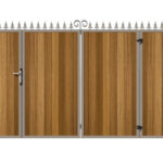 Bi-fold Gates Metal Framed with Hardwood - The Middleton - 3+1