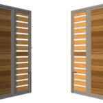 Bi-fold Gates Metal Framed with Hardwood - The Midhurst - rear opening