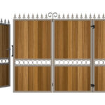 Bi-fold Gates Metal Framed with Hardwood - The Sandbanks - 3+1 open