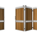 Bi-fold Gates Metal Framed with Hardwood - The Sandbanks - 3+1 opening