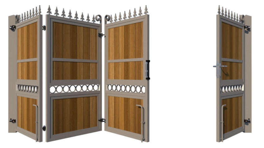 Bi-fold Gates Metal Framed with Hardwood - The Sandbanks - 3+1 opening rear