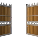 Bi-fold Gates Metal Framed with Hardwood - The Sandbanks - rear opening