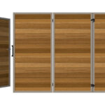 Bi-fold Gates Metal Framed with Hardwood - The Stamford - 3+1 open