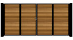 Bi-fold Gates Metal Framed with Hardwood - The Warwickshire