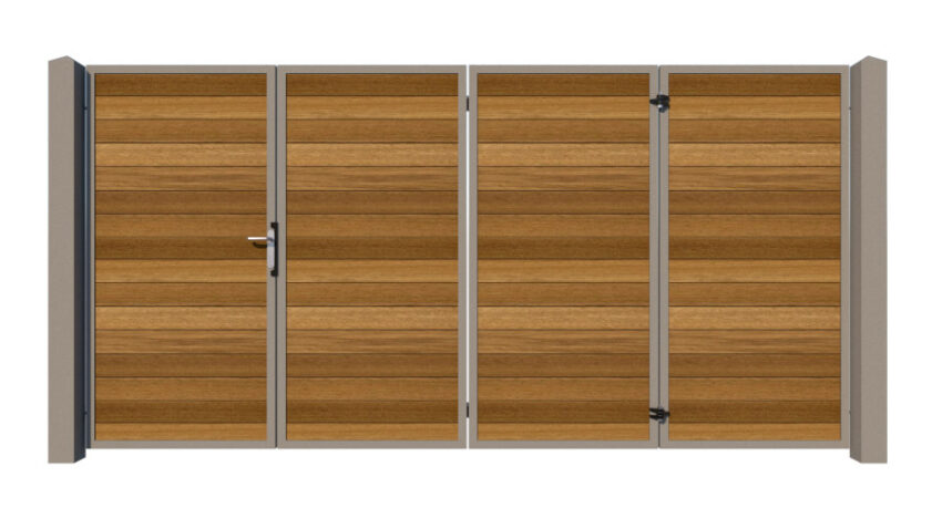 Bi-fold Gates Metal Framed with Hardwood - The Warwickshire - 3+1