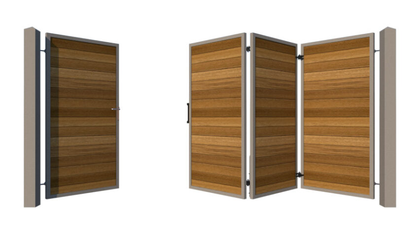 Bi-fold Gates Metal Framed with Hardwood - The Warwickshire - 3+1 opening