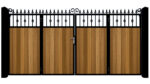 Bi-fold Gates Metal Framed with Hardwood - The Lemmington - 3+1 rear