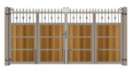 Bi-fold Gates Metal Framed with Hardwood - The Wilton - rear