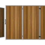 Bi-fold Gates Metal Framed with Hardwood - The York - 3+1 open