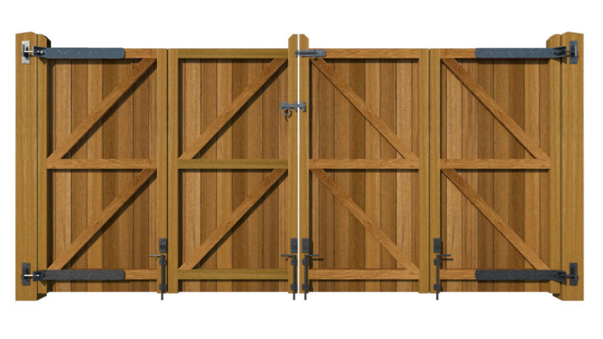 Hardwood Bi-fold Gates, The Brentwood - Image 3
