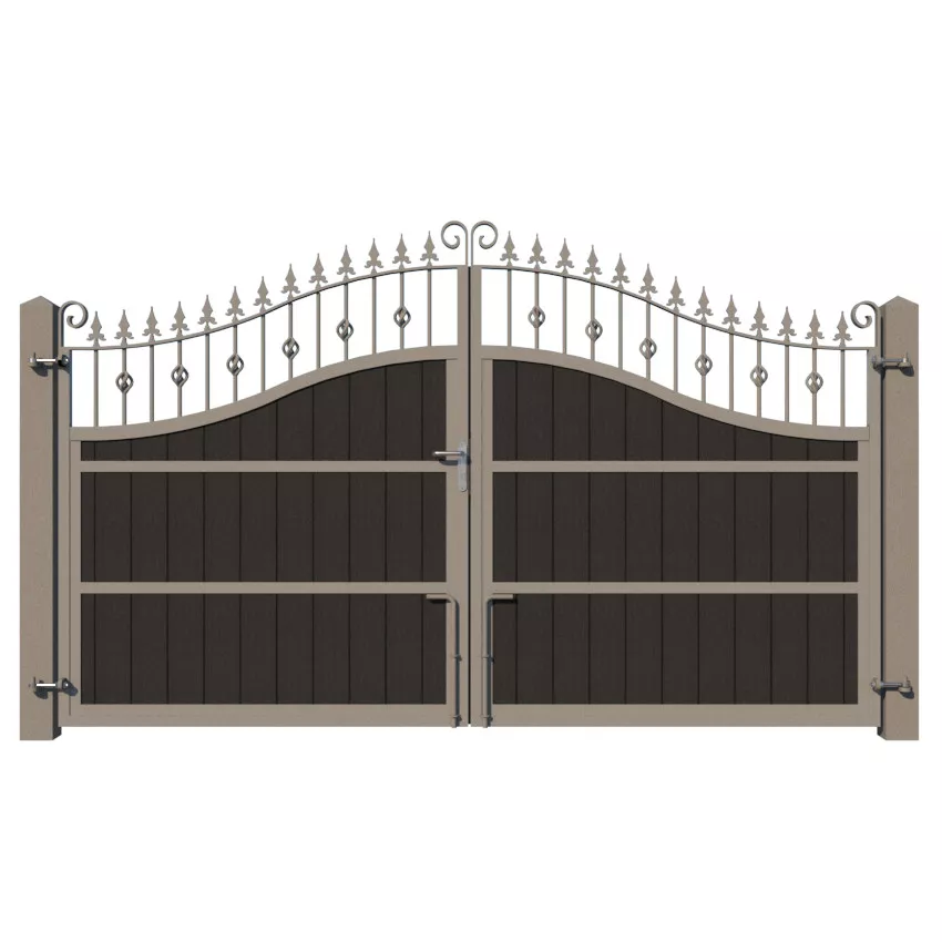 Composite Driveway Gate - The Aberdeen - Anthracite Grey - rear
