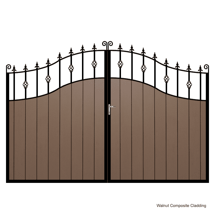 Composite Driveway Gate - The Aberdeen - Walnut