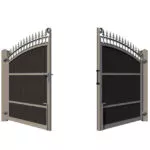 Composite Driveway Gate - The Bath - Anthracite Grey --rear