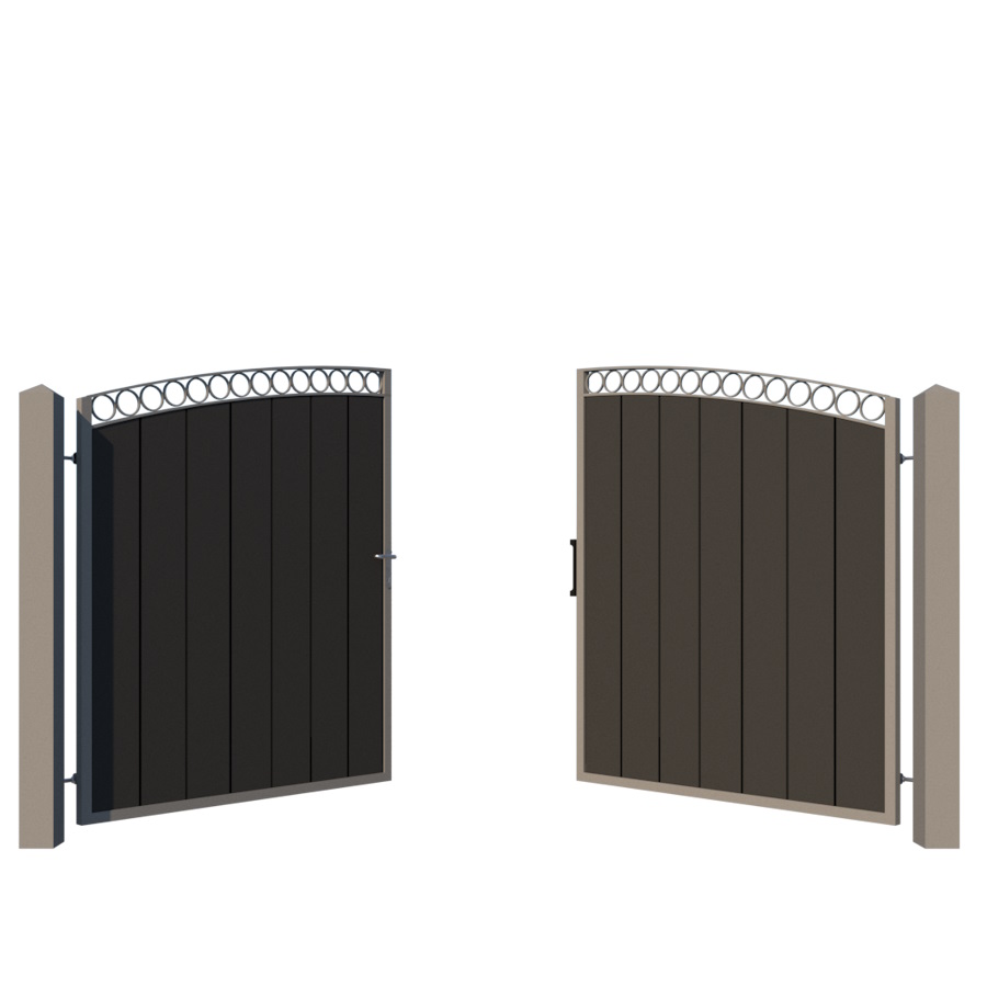 Composite Driveway Gate - The Bath - opening