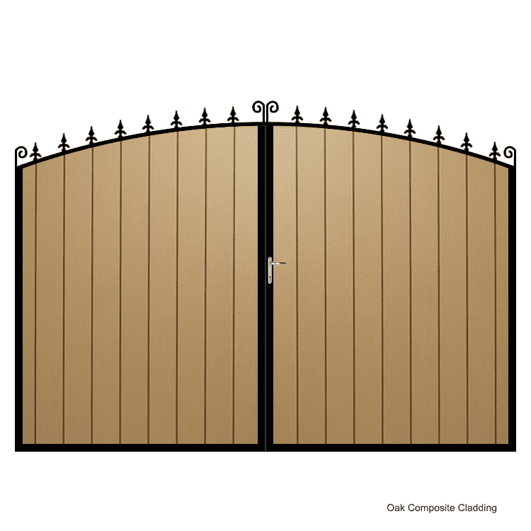 Composite Driveway Gate - The Dorchester - Oak