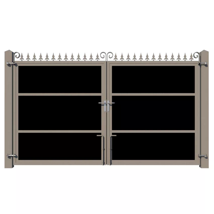 Composite Driveway Gate - The Middleton - Anthracite Grey - rear