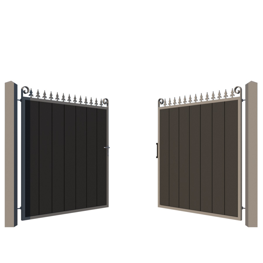 Composite Driveway Gate - The Middleton - opening