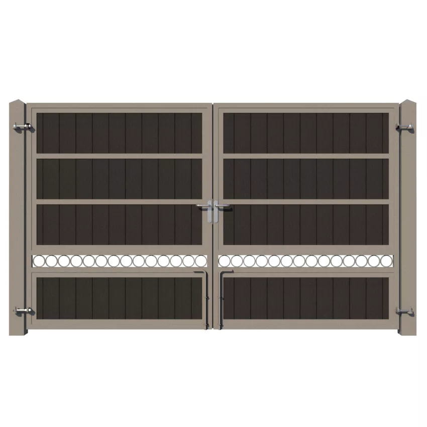 Composite Driveway Gate - The Sandbanks - Anthracite Grey - rear 2