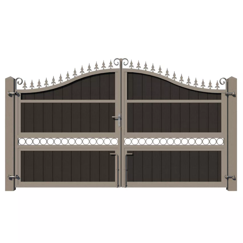 Composite Driveway Gate - The Southwark - Anthracite Grey - rear 1