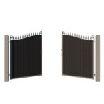 Composite Driveway Gate - The Stratford - Anthracite Grey - opening