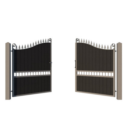 Composite Driveway Gate - The Waltham Forest - Anthracite Grey - opening