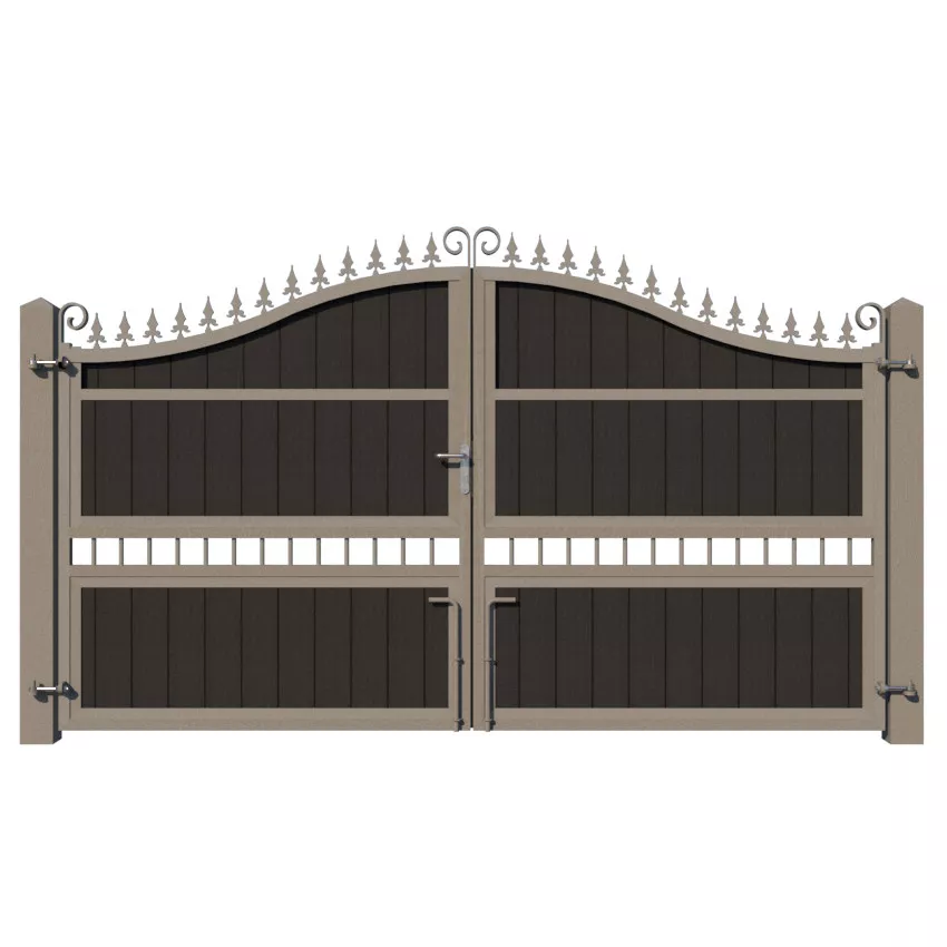 Composite Driveway Gate - The Waltham Forest - Anthracite Grey - rear