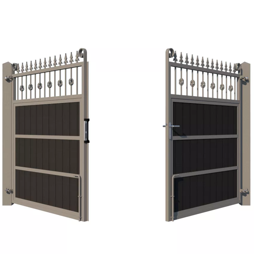 Composite Driveway Gate - The Wilton - Anthracite Grey - opening rear