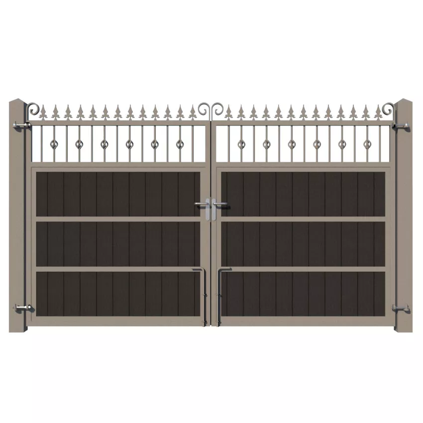 Composite Driveway Gate - The Wilton - Anthracite Grey - rear
