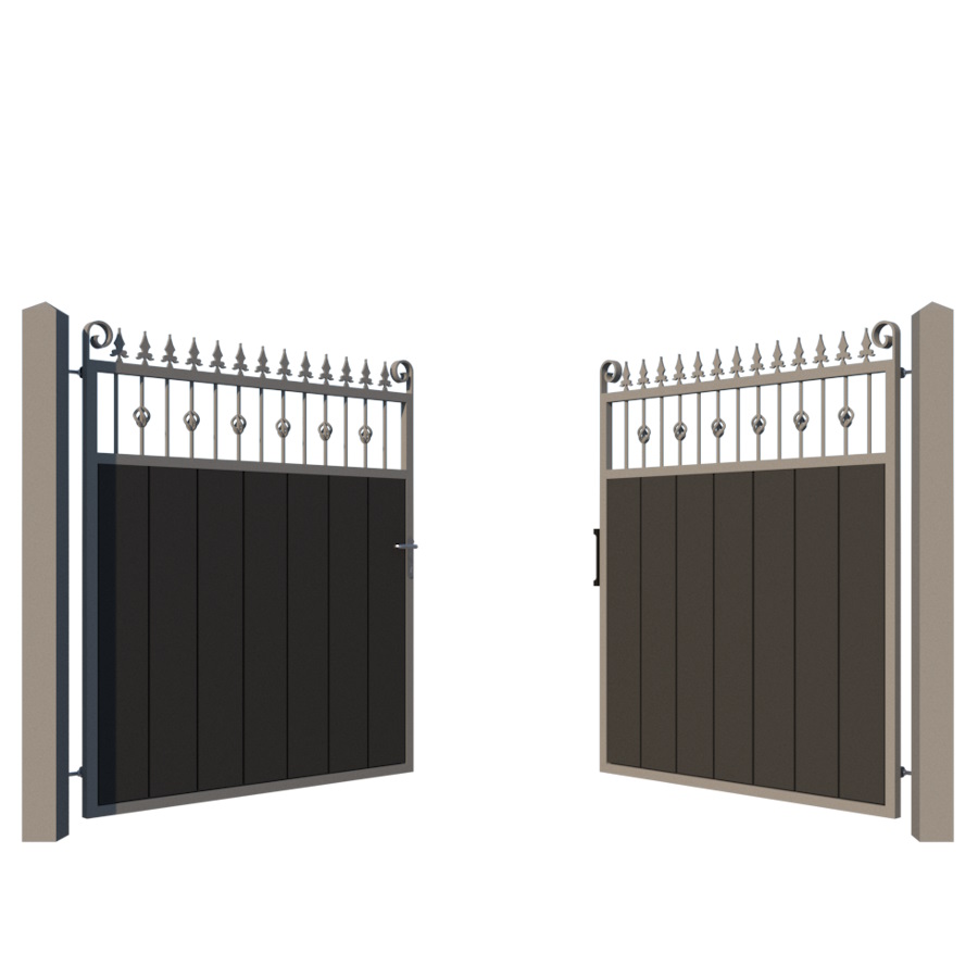 Composite Driveway Gate - The Wilton - opening