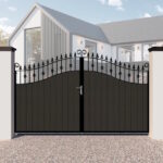 Composite Driveway Gates - The Aberdeen - Swan Neck Top