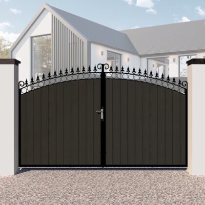 Composite Driveway Gates - The Bath - Bow Top